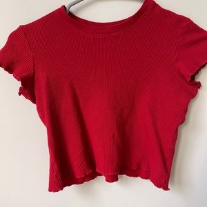 rare brandy melville crop top red